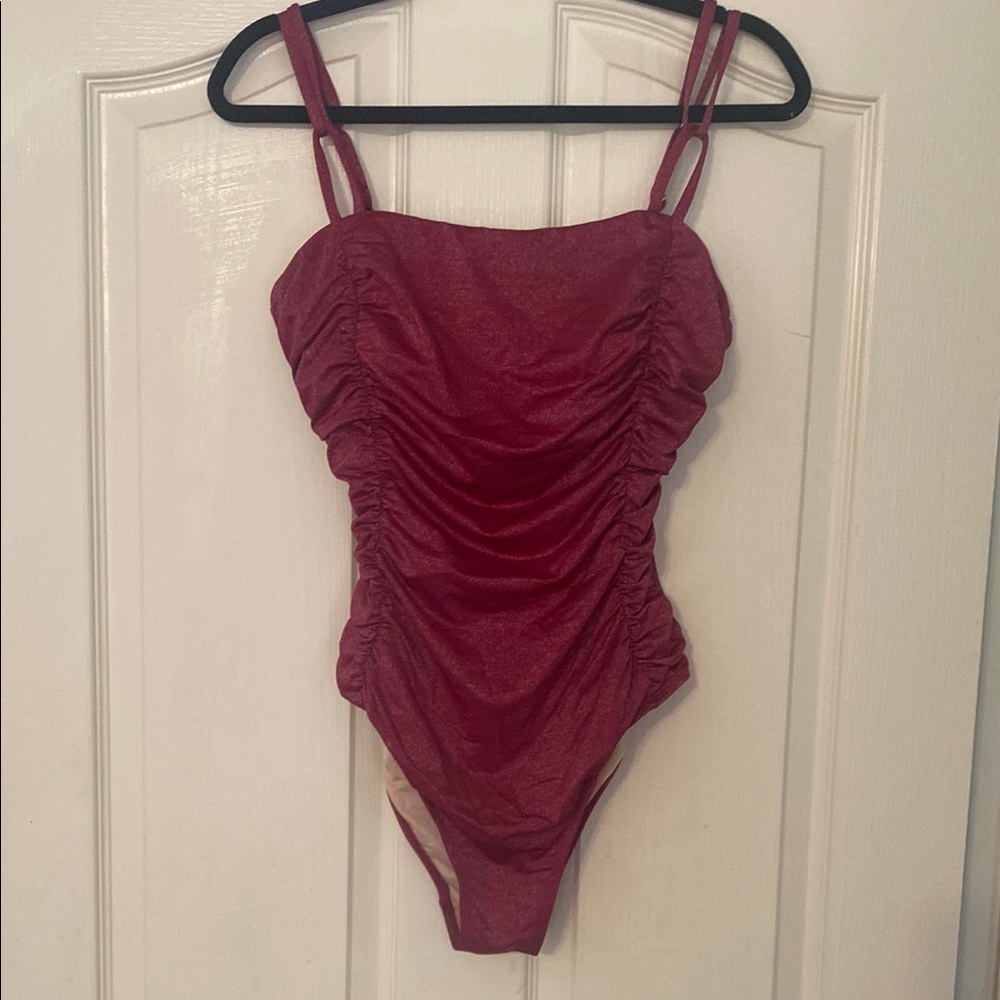 Pink Sparkle One Piece Ladies Swimsuit